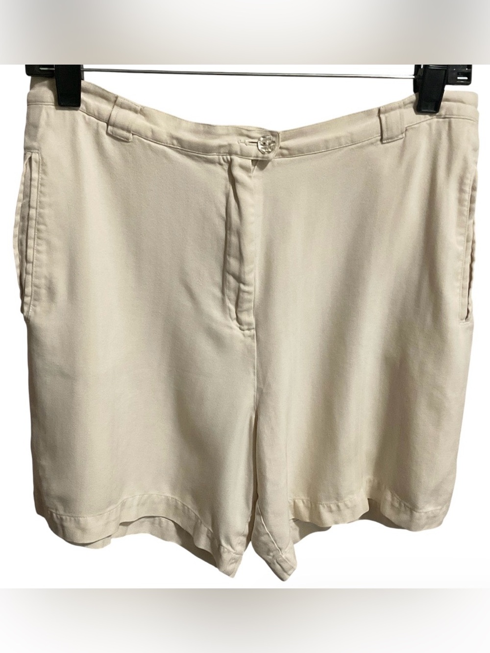 Vtg Tommy Bahama cream silk trouser shorts size 10